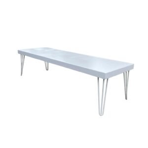 Kids 7ft Pinny White Leg - White Table